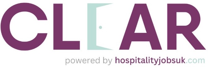 CLEAR logo, powered by Hospitality Jobs UK